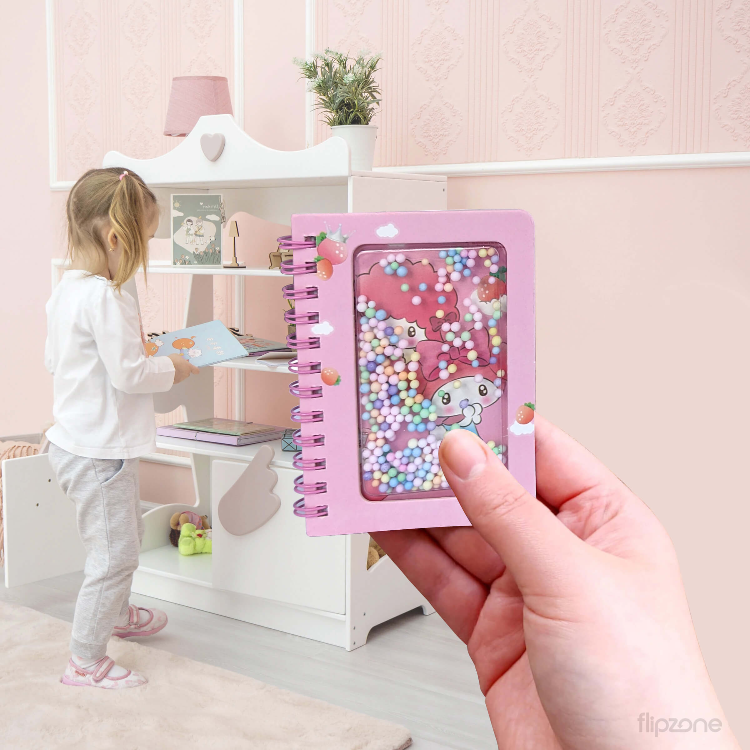 Sanrio Bubble Bead Spiral Mini Notebook - Fun Diary for Kids