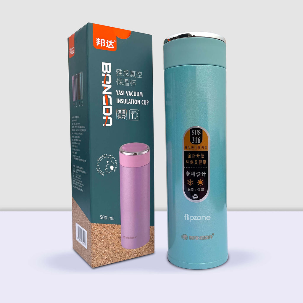 Insulated Tea Infuser Thermos Flask - Stainless Steel Bottle