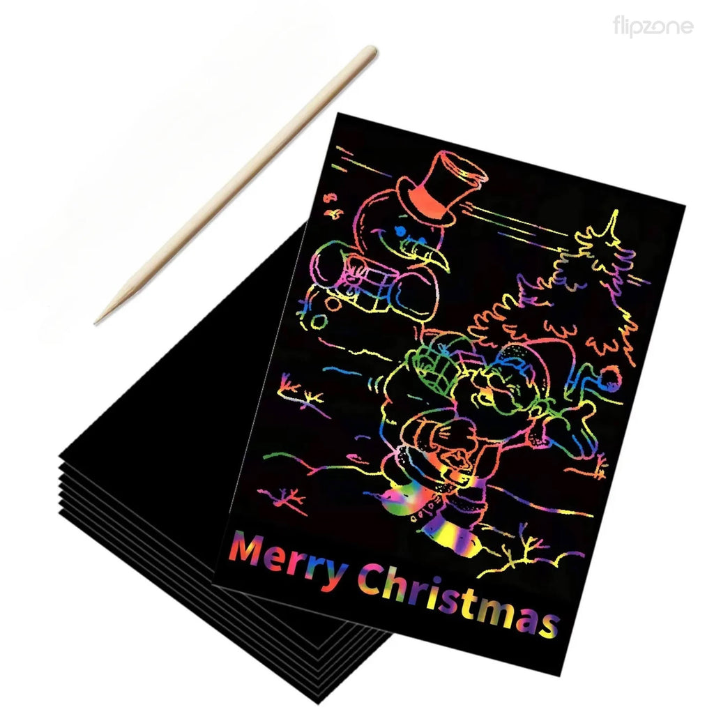 Scratch Art Notepad for Kids Large Size 10 Scratch Sheets