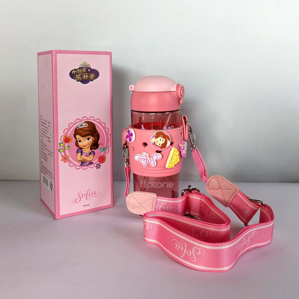 3D Cartoon Water Bottle with Straw