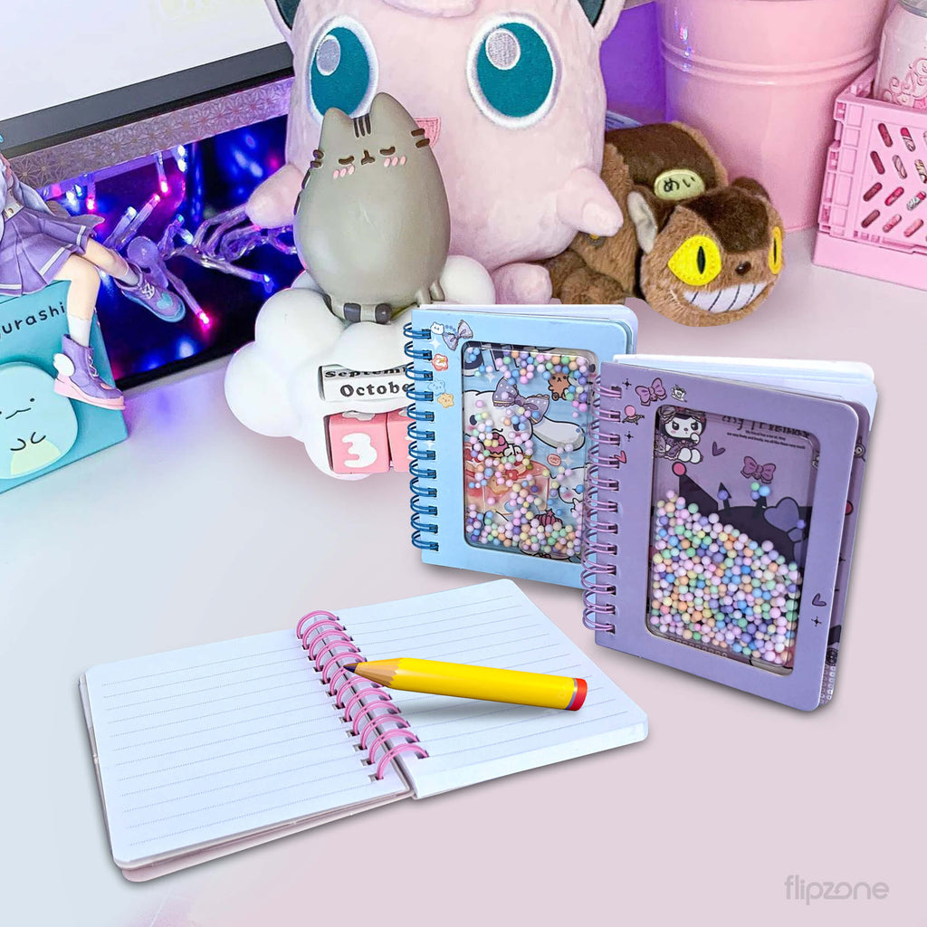 Sanrio Bubble Bead Spiral Mini Notebook - Fun Diary for Kids