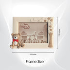 3D Bear Cartoon Photo Frame - Cute 7-Inch Baby Nursery Frame