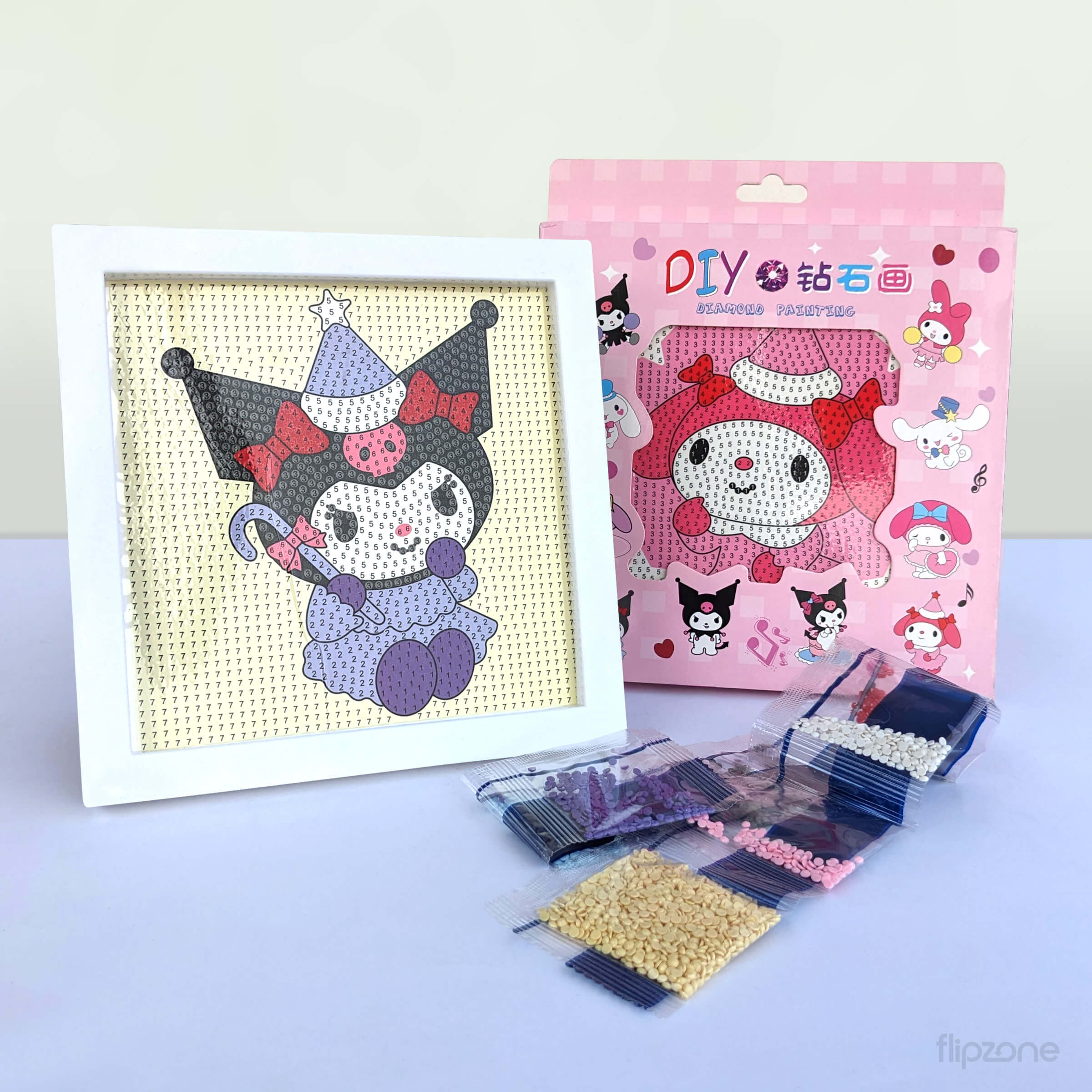Diamond Painting Kit for Kids - Kuromi Kitty Gem Art