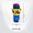 3D Cartoon Water Bottle with Straw
