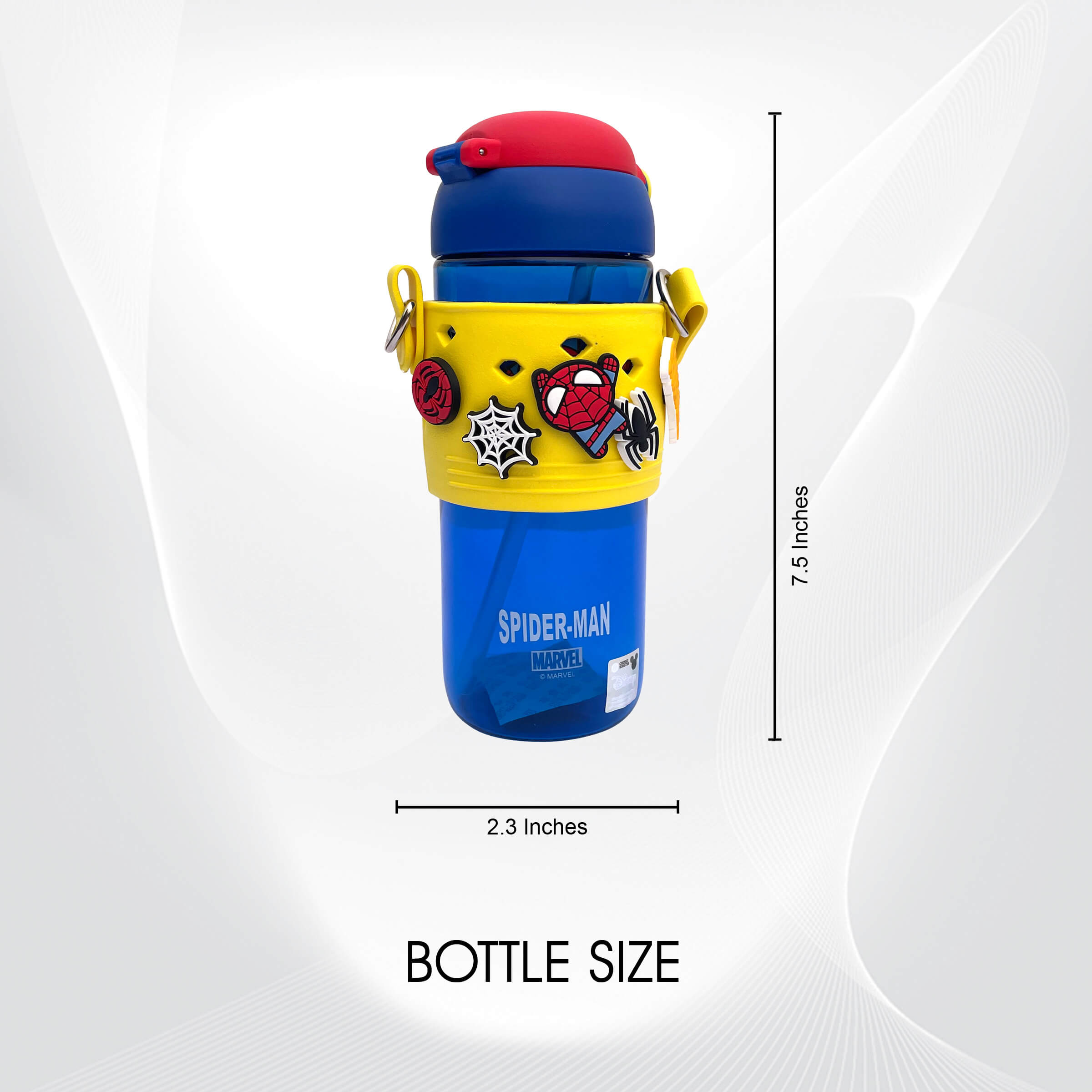3D Cartoon Water Bottle with Straw