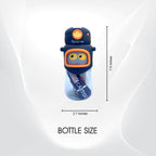 Cute Eyes Plastic Water Bottle for Kids with Adjustable Strap