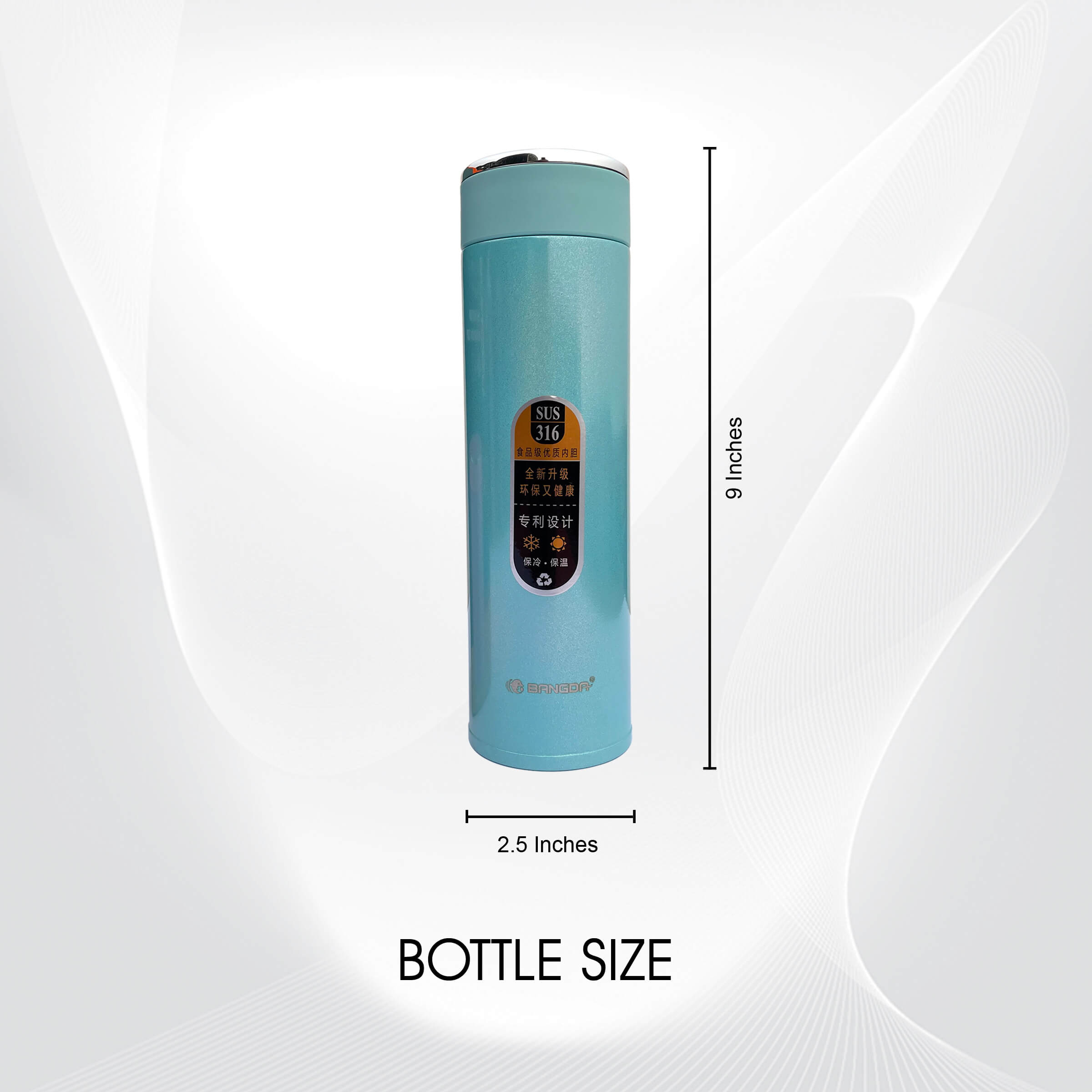 Insulated Tea Infuser Thermos Flask - Stainless Steel Bottle