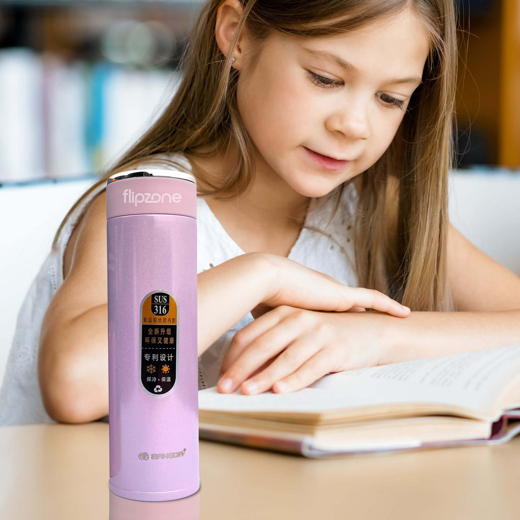 Insulated Tea Infuser Thermos Flask - Stainless Steel Bottle