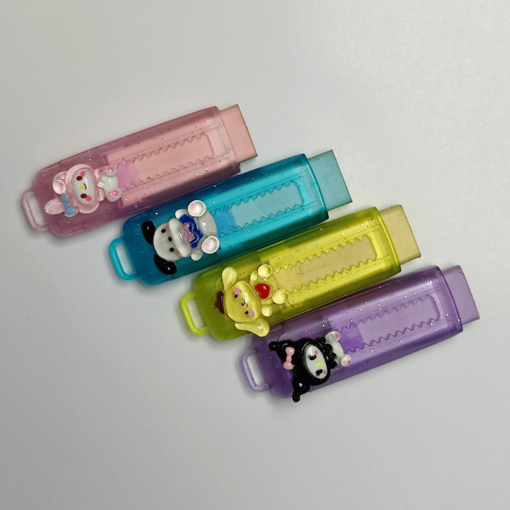 Push-pull pen-style Eraser Sanrio line Characters