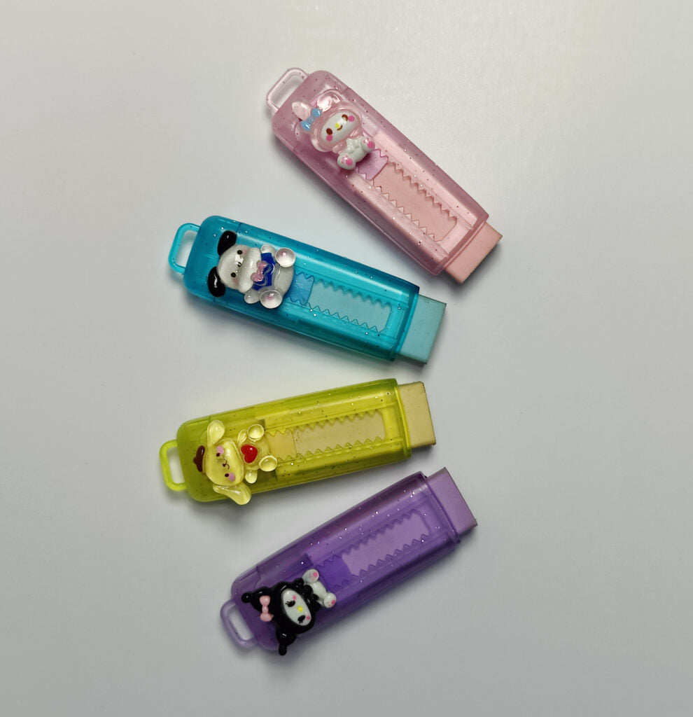 Push-pull pen-style Eraser Sanrio line Characters
