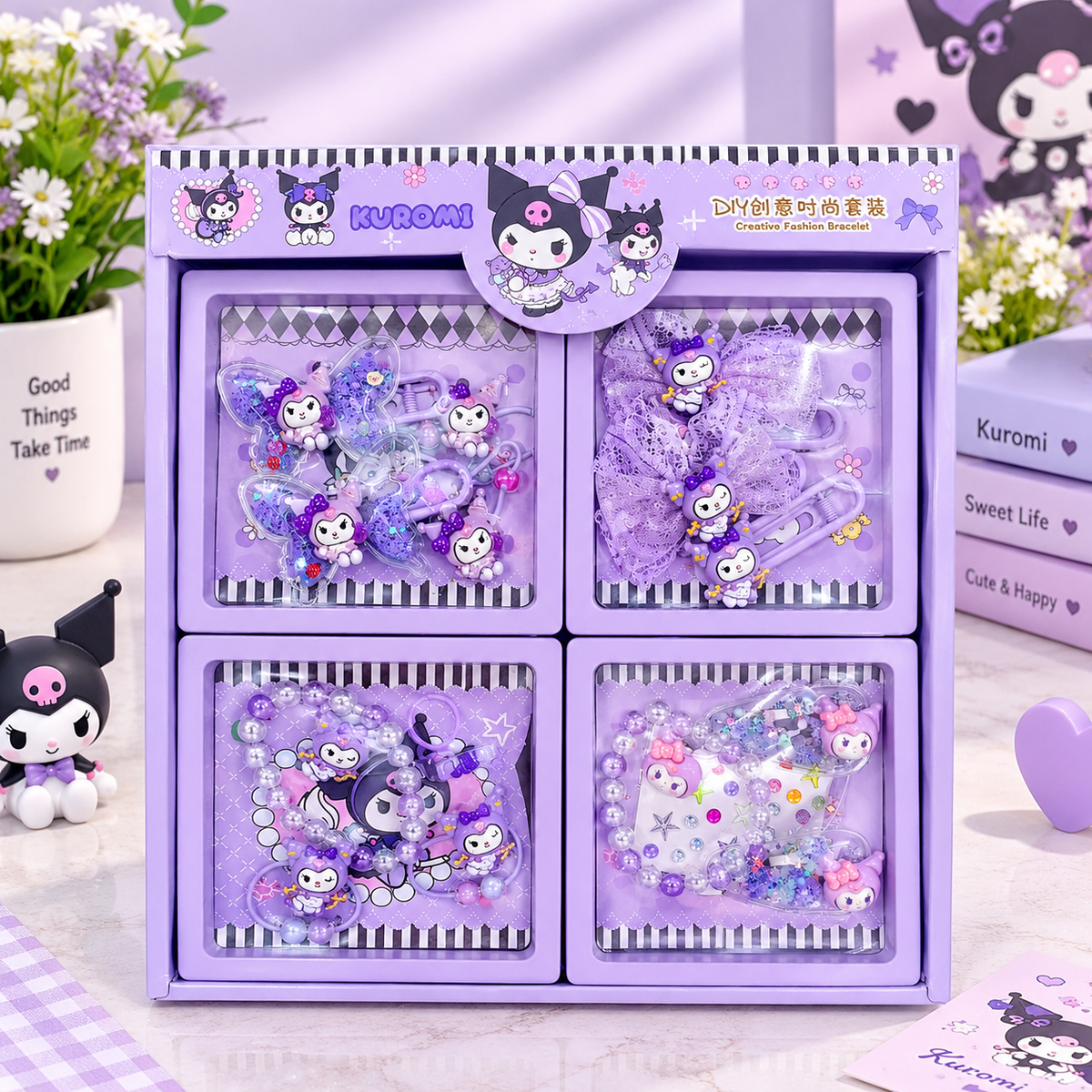 Kuromi Girls Jewelry & Hair Accessories Set