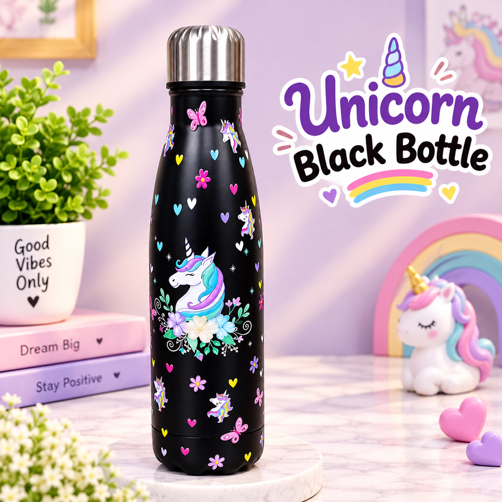 Unicorn Stainless Steel Water Bottle – 500ml