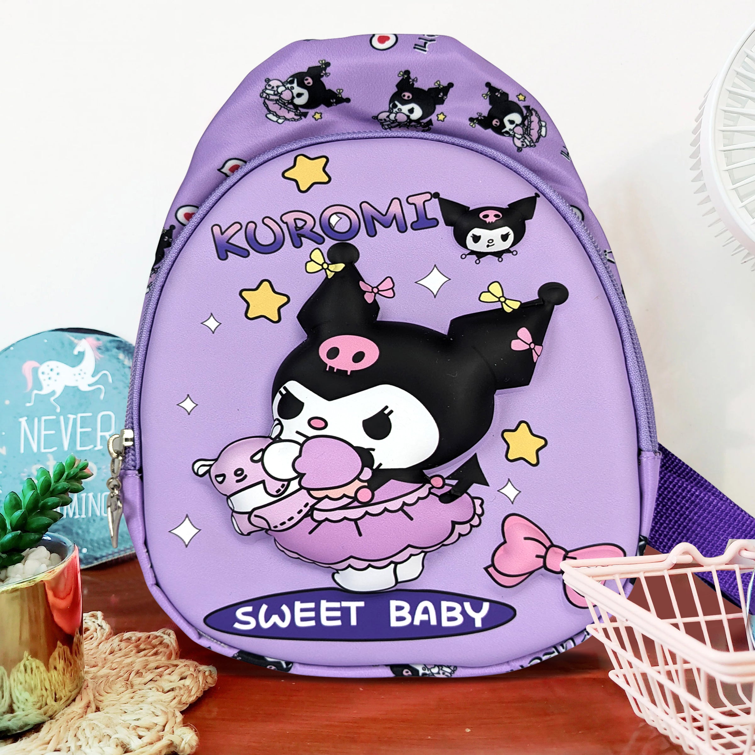 3D Embossed Sling Bag KUROMI