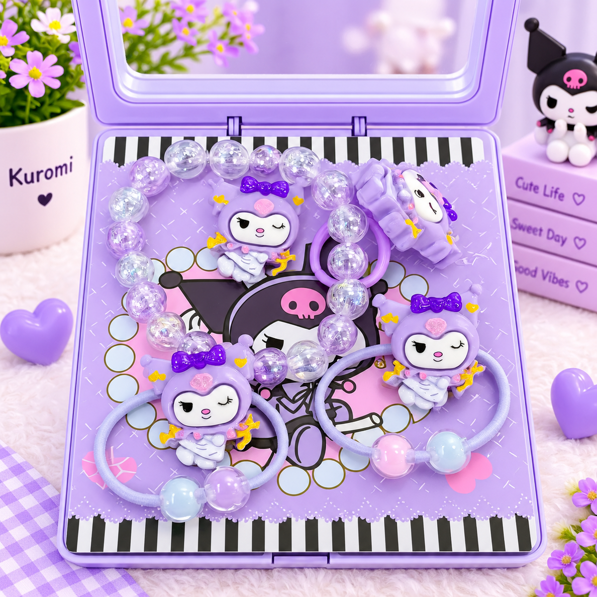 Kuromi Girls Jewelry & Hair Accessories Set