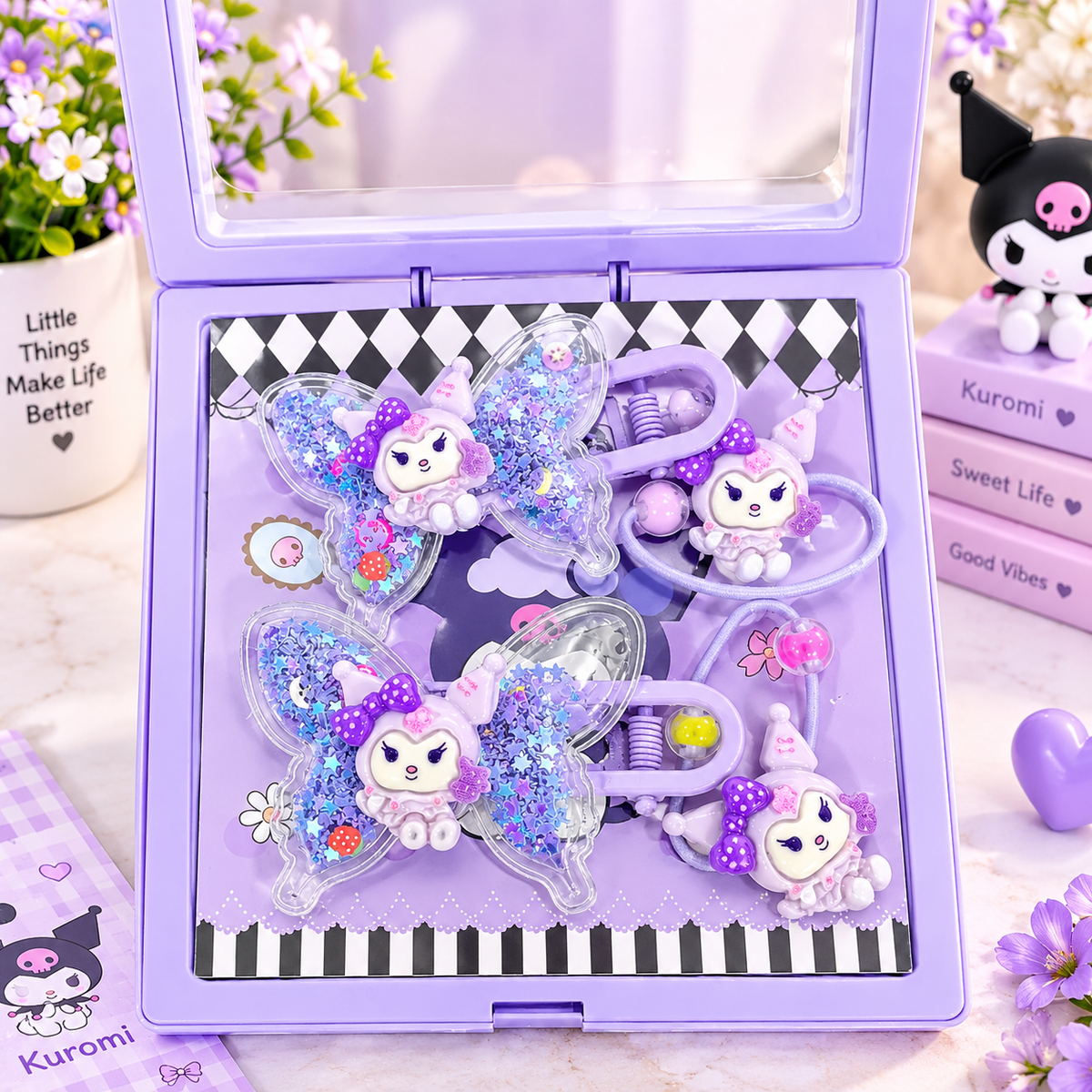 Kuromi Girls Jewelry & Hair Accessories Set