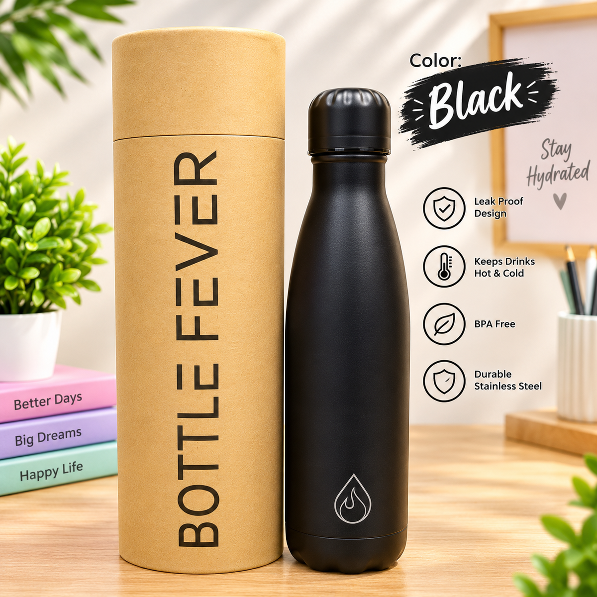 500ML Stainless Steel Flask Water Bottle