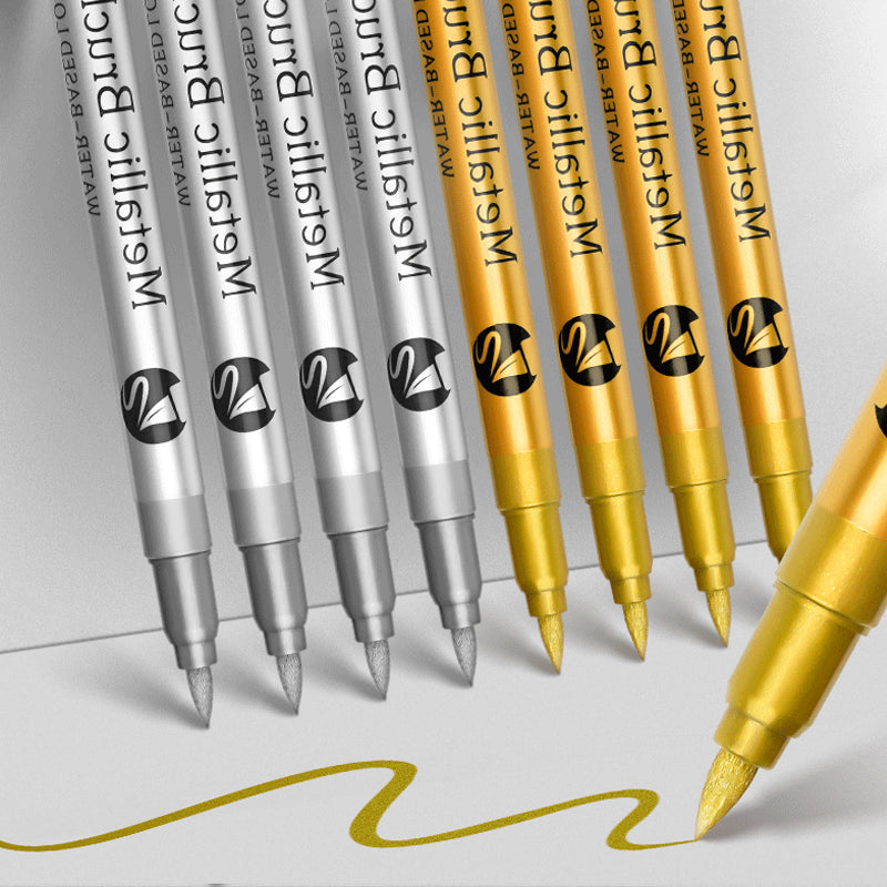 Metallic Brush Pen Water based (Silver and Gold)