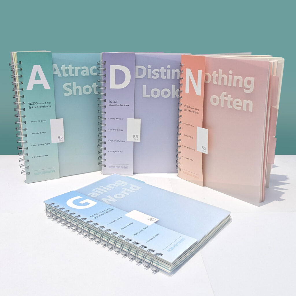 Pastel Dreams Memo Double O-Rings Spiral Notebook – B5 Size