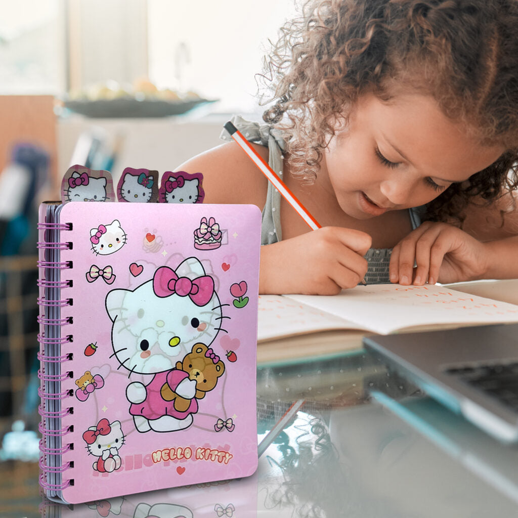 A5 Size Hello Kitty Style Rollover Coil Line Notebook