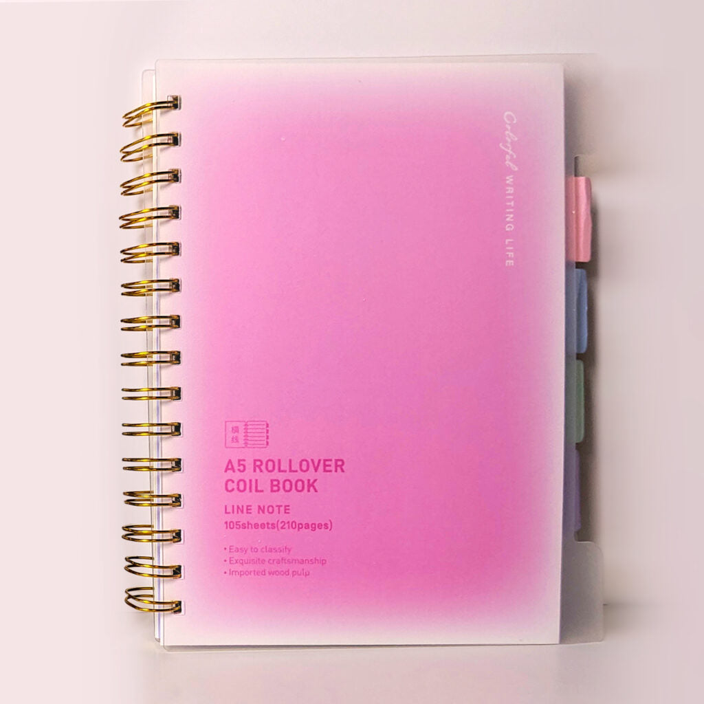 A5 Size Rollover Coil Lined Notebook