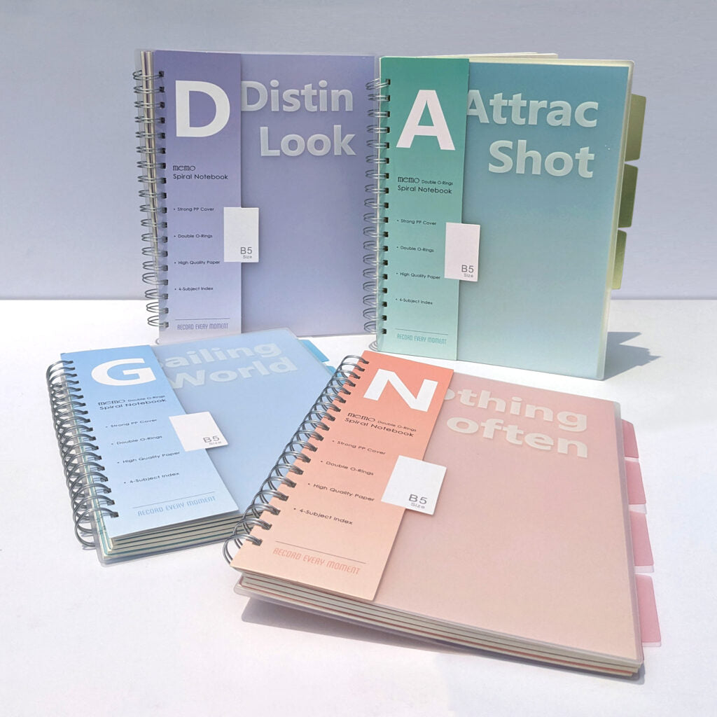 Pastel Dreams Memo Double O-Rings Spiral Notebook – B5 Size