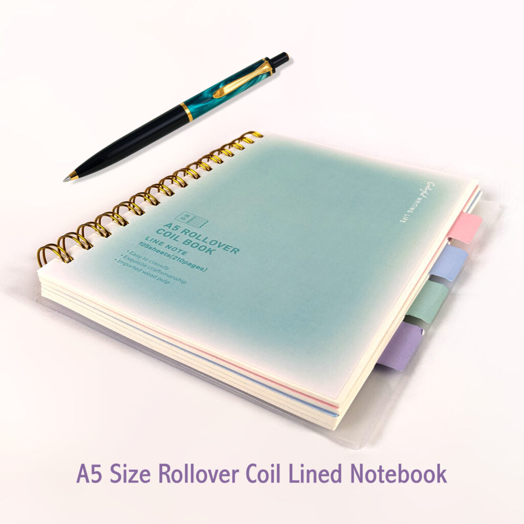 A5 Size Rollover Coil Lined Notebook