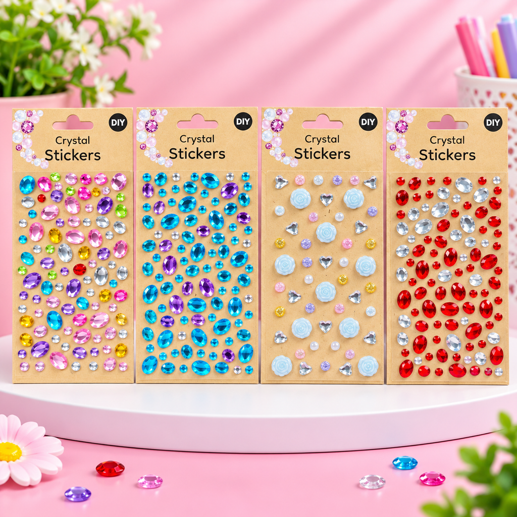 Crystal Stickers – Colorful DIY Gem Stickers