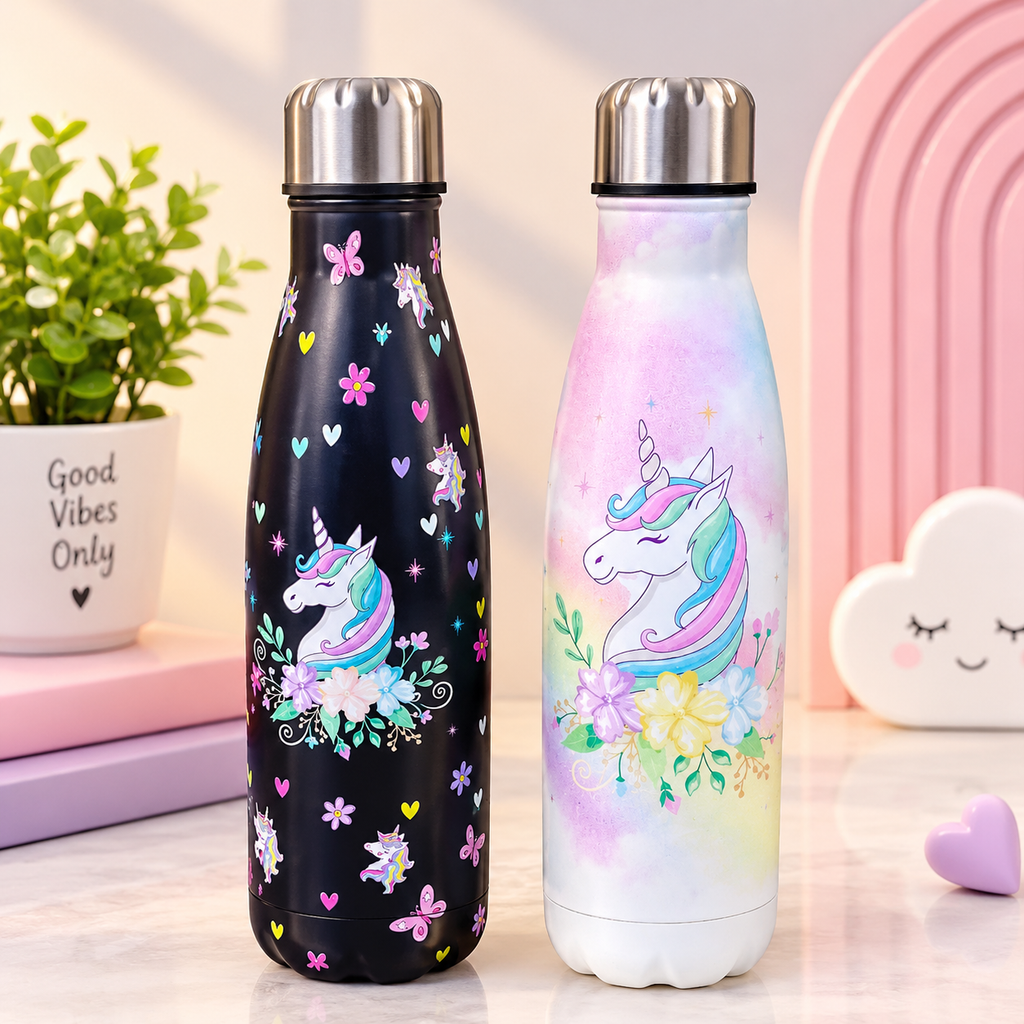 Unicorn Stainless Steel Water Bottle – 500ml