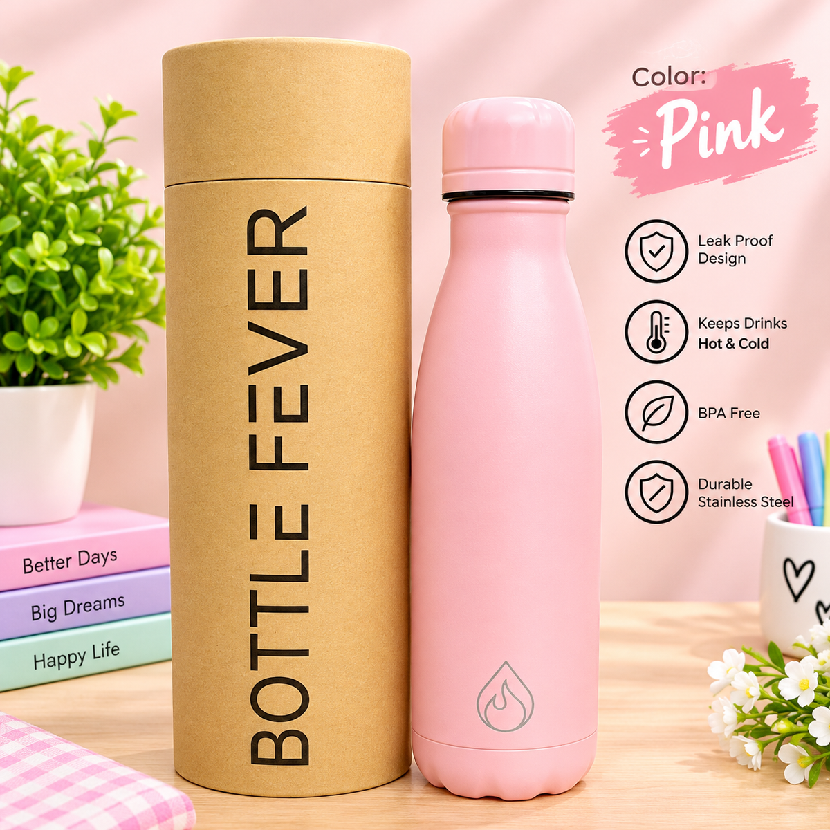 500ML Stainless Steel Flask Water Bottle