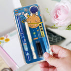 Space Theme Fountain Ink Pen – Pack of 2 Pens and 2 Refills
