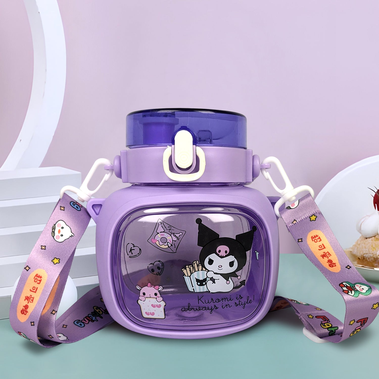 Kuromi Themed Kids Water Bottle – BPA-Free