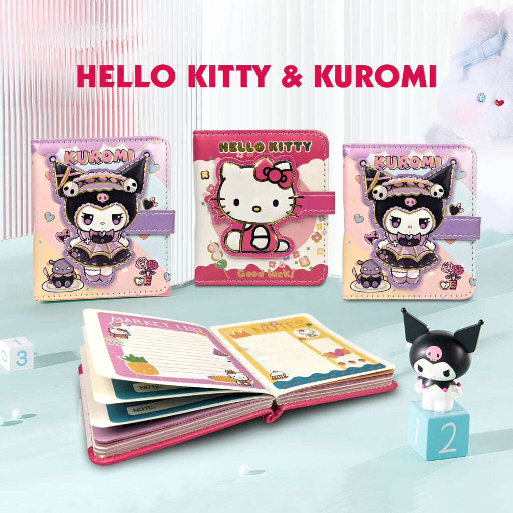 Mini Planner for Kids – Hello Kitty & Kuromi Theme
