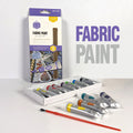 Keep Smiling Fabric Paint Tubes 12 Colors Box with 1 Brush