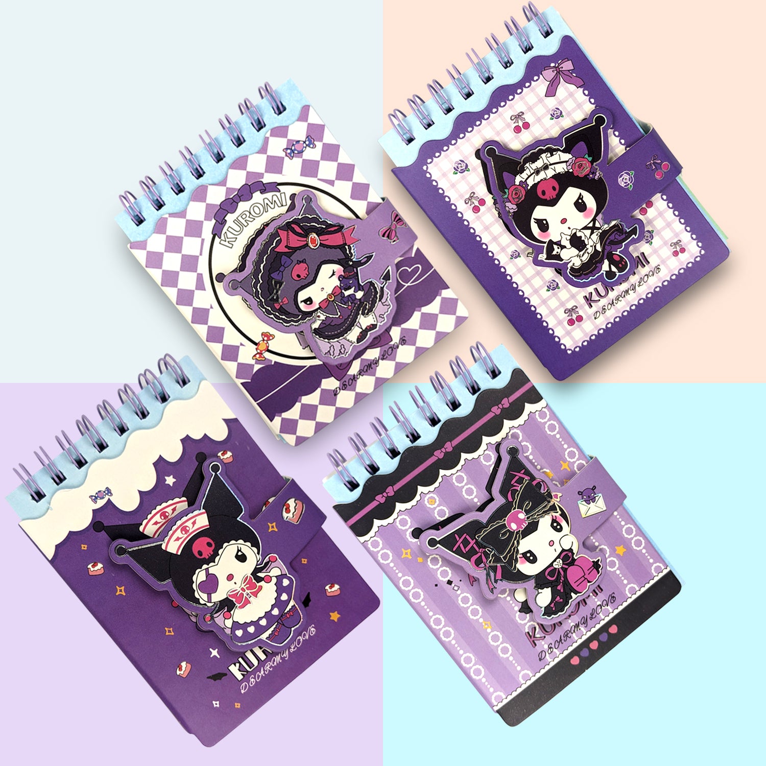 Kuromi Mini Spiral Notebook – Cute Pocket Diary for Kids