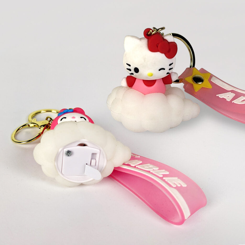 Silicone Sanrio Line characters Keychain with light