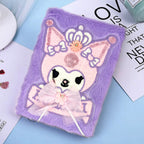 Plush Fluffy Cartoon Diary - Soft Fur Lined Journal