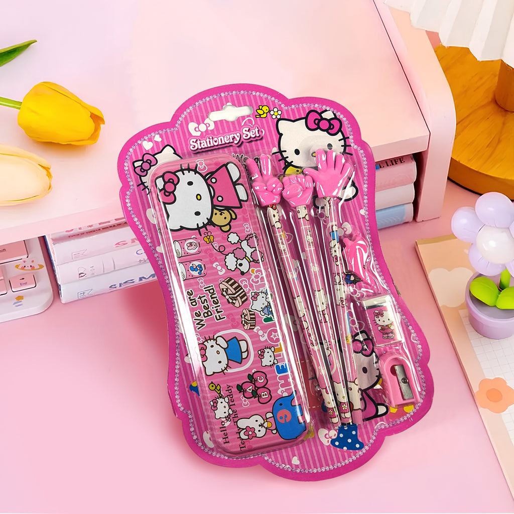 Hello Kitty Theme Stationery Set 7 Pcs
