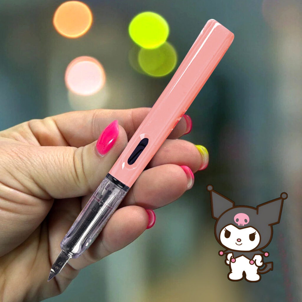 Kuromi-themed Fountain Ink Pen Set – 2 Pen and 2 Refills