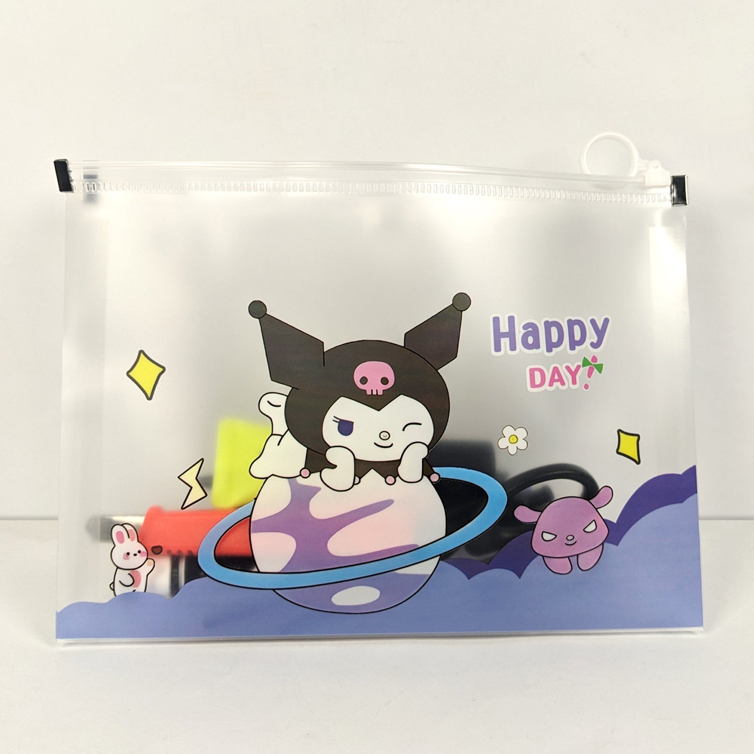 Kuromi A4 Transparent File and Data Storage Bag