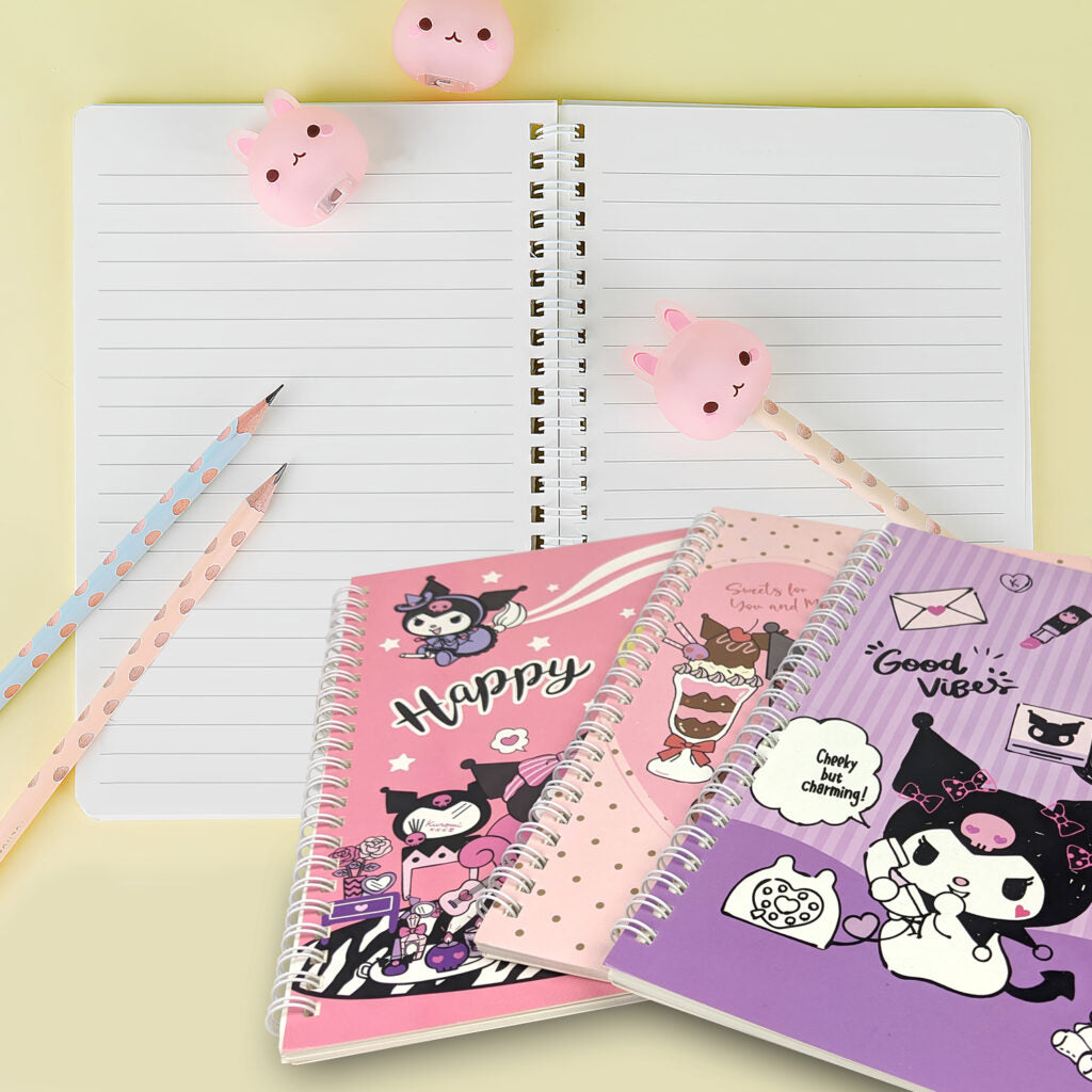 A5 Lined Kuromi Notebook