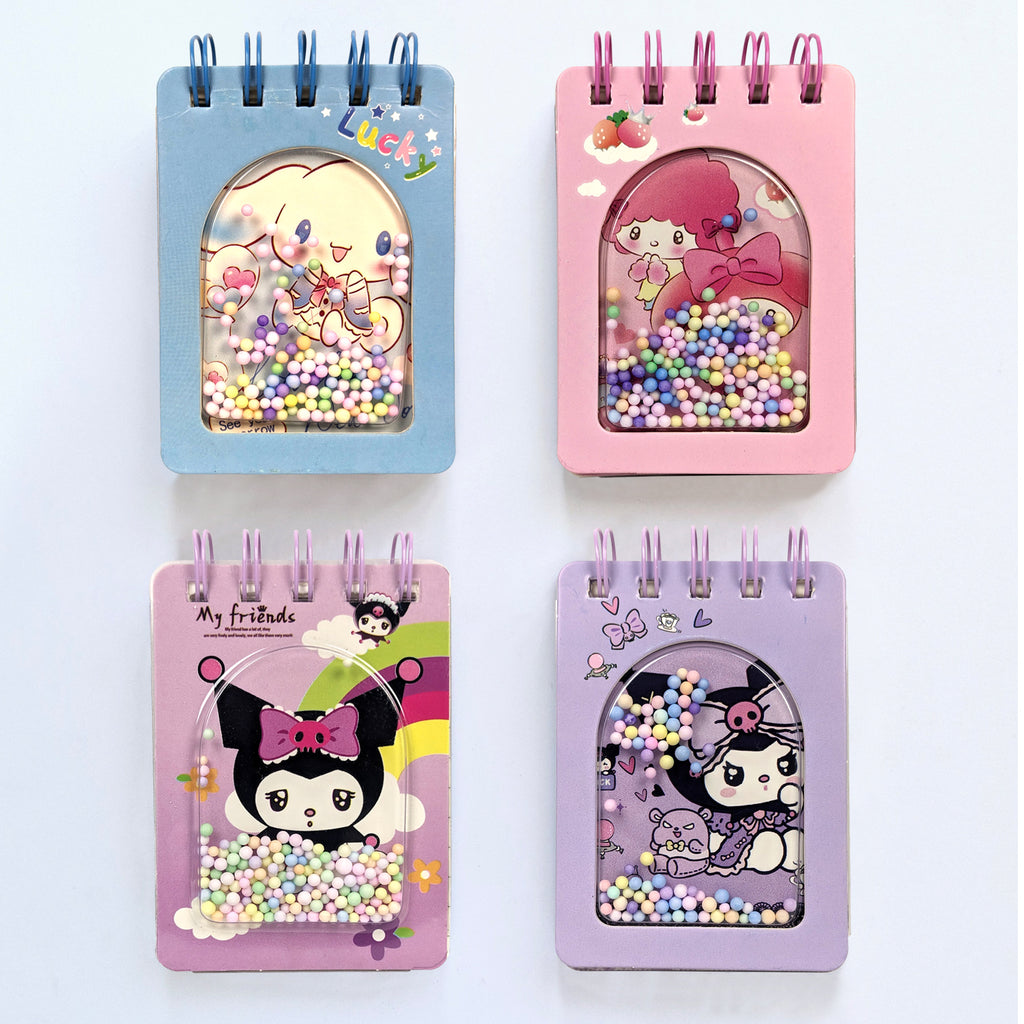Sanrio Bubble Bead Spiral Mini Notebook - Fun Diary for Kids