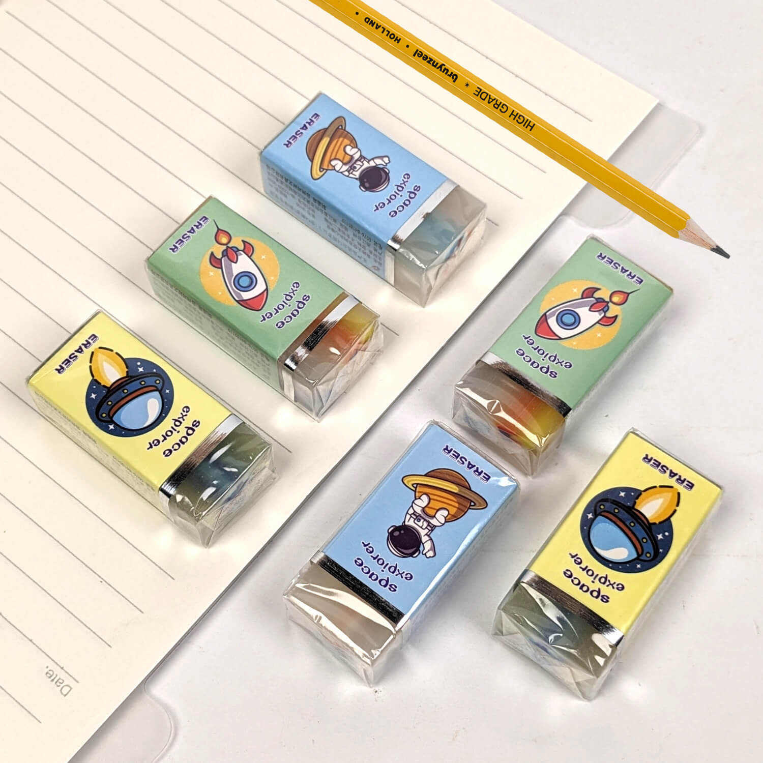 Astronaut Space Eraser Pack of 3
