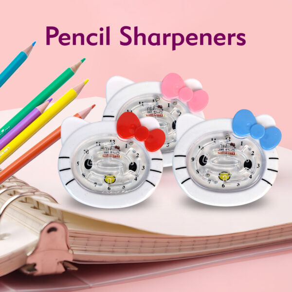 Hello Kitty Cartoon Shaped Pencil Sharpener with Mini Game