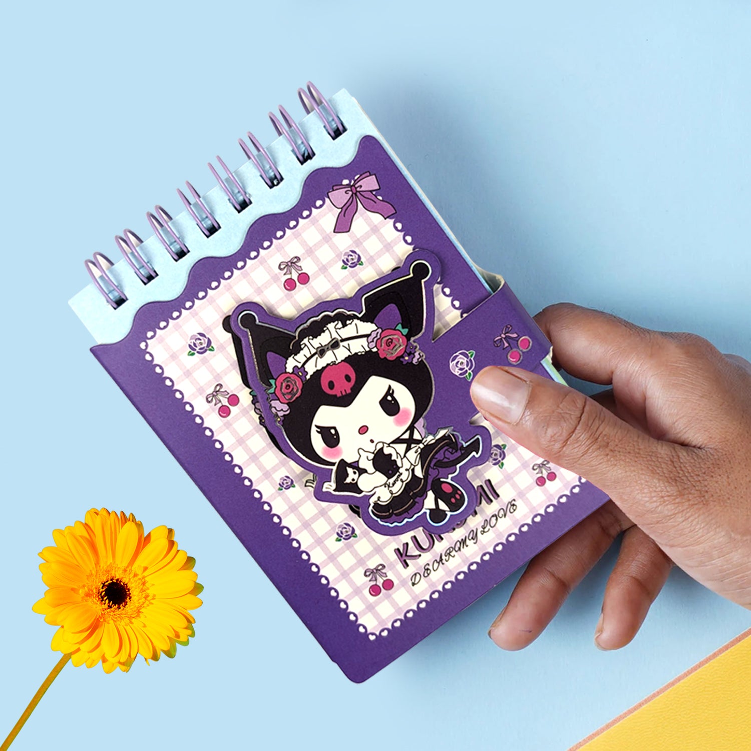 Kuromi Mini Spiral Notebook – Cute Pocket Diary for Kids