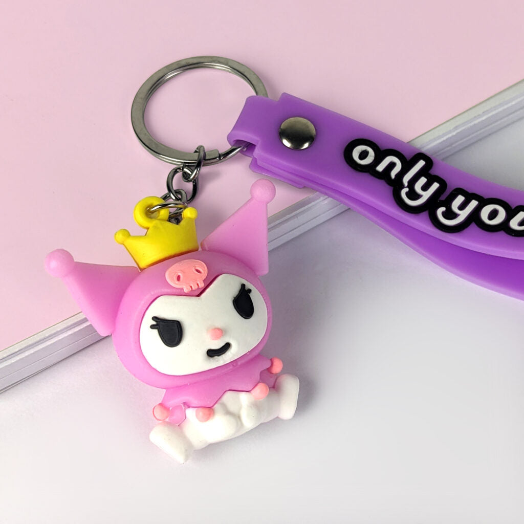 Senorio line Kuromi Silicone Keychain