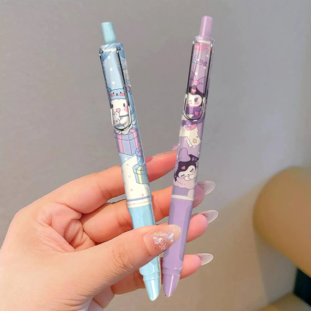 Sanrio line Kuromi My Melody Fountain Ink Pen – Premium Writing Set with 2 Pens and Refills