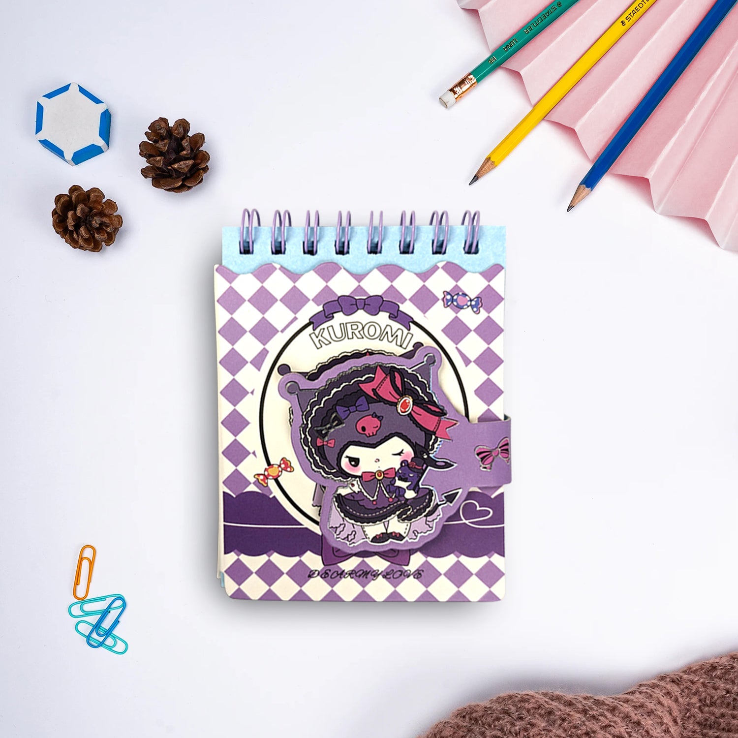 Kuromi Mini Spiral Notebook – Cute Pocket Diary for Kids