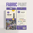 Keep Smiling Fabric Paint Tubes 12 Colors Box with 1 Brush