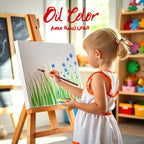 Keep Smiling Oil Color Tubes Box of 12 Colors with Brush
