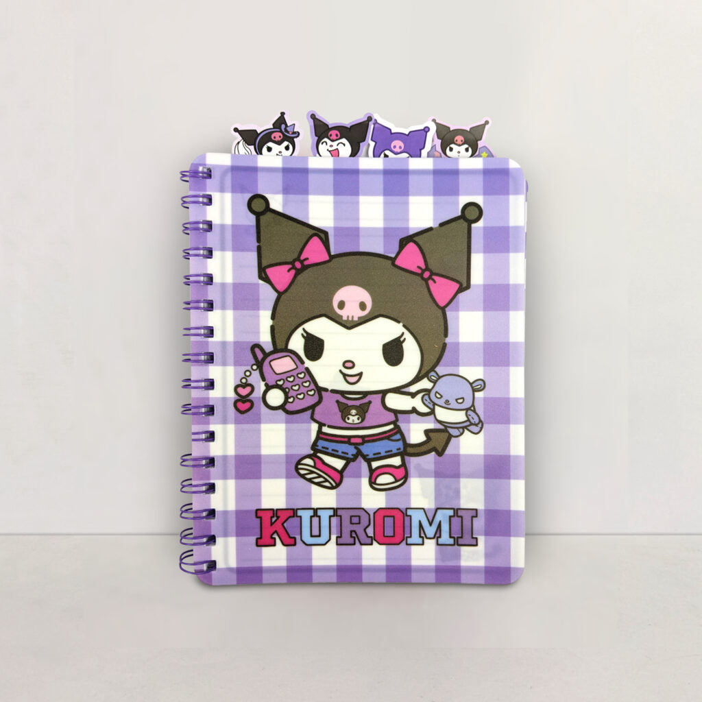 A5 Size Kuromi Style Rollover Coil Line Notebook